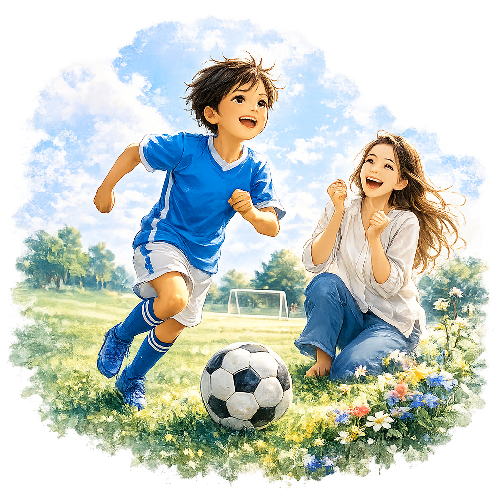 子どもの将来を全力で応援するイメージ